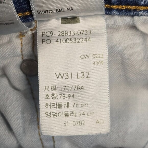 Levi’s 512 Jeans Men 31×32 (Fits 29×29.5) Blue Slim Tapered Fit Light Wash Denim - Picture 6 of 13